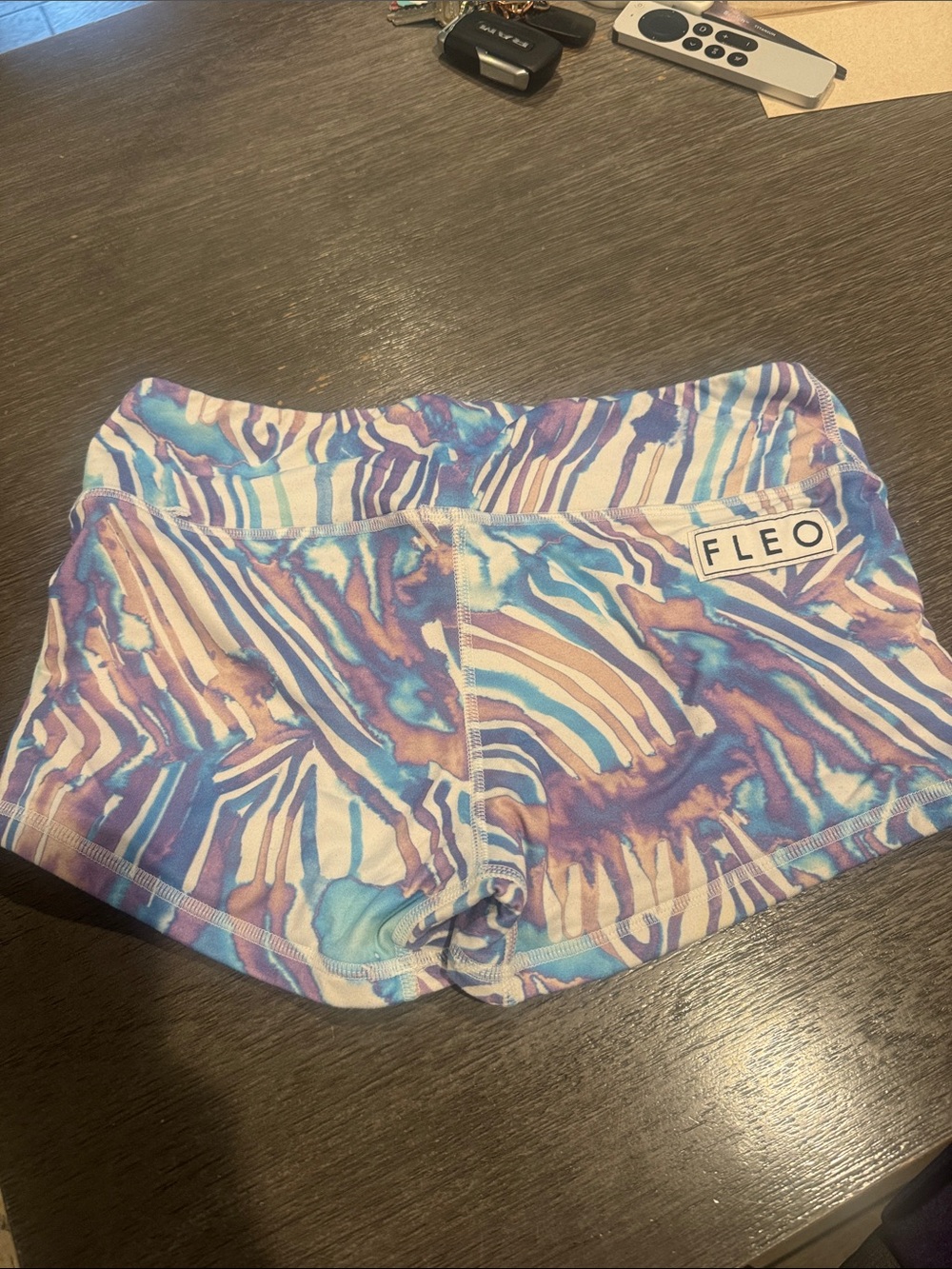 Fleo worn 2x Women's Multicolor Tie-Dye Print Shorts